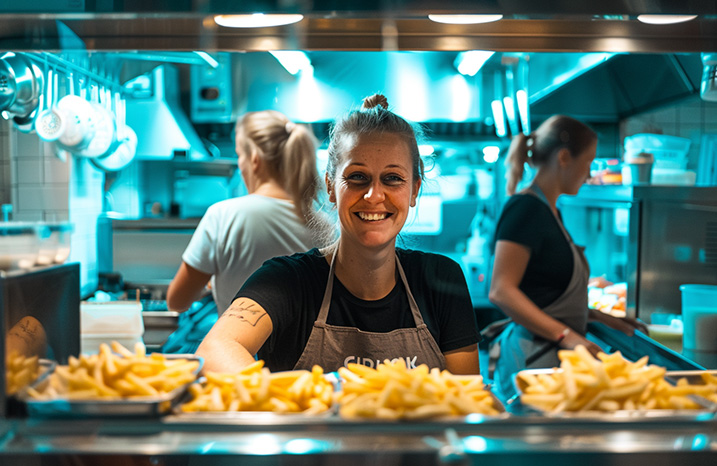 Real American hamburgers, hotdogs en kip